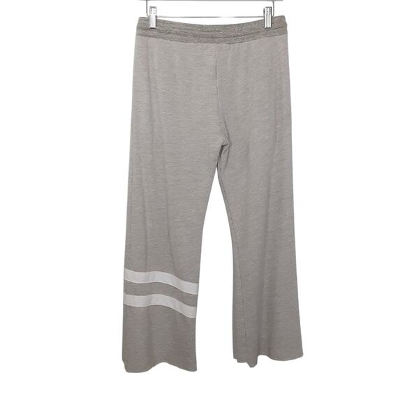 Sundry White Stripe Raw Hem Hoodie Sweatshirt Wide Leg Pants Tracksuit Set Sz 2 - Picture 10 of 13